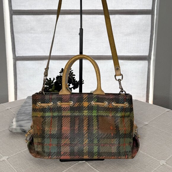 VINTAGE Dooney & Bourke Hand Bag Plaid Double Handle Purse Heart Limited Edition - Picture 4 of 17